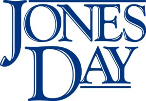blue text reading "jones day" logo