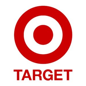 red ring around red bullseye with "target" written in red underneath